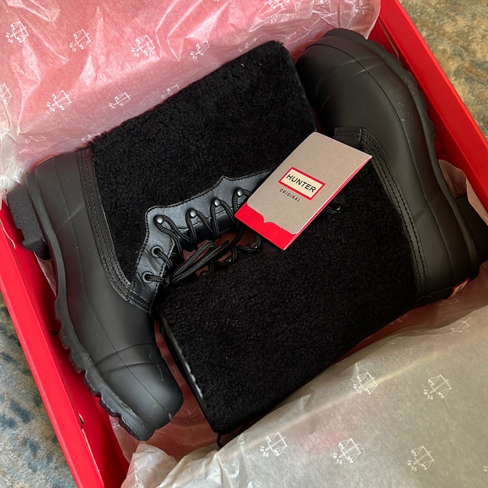 Hunter Original Shearling Lace up